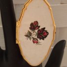 Unique Vintage Rose Cameo Mirror Lipstick Holder