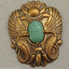 Vintage Art Deco Scarab Egyptian Pin Brooch