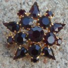 Cute Vintage Red Garner Rhinestone Pin Brooch