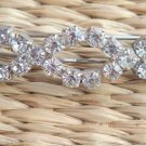 Vintage Art Deco White Rhinestone Hair Clip