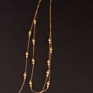 Classy Vintage Gold Bead Multi Strand Necklace