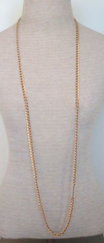 Vintage Gold Tone Chain 50" Long Strand Necklace