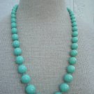 Vintage Green Chunky Beads Necklace 1960s