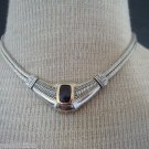 Vintage Modernist Purple Amethyst Chunky Necklace