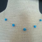 Outstanding Vintage Blue Glass Choker Necklace