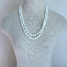 Vintage Lisner Multi Strands White Bead Necklace
