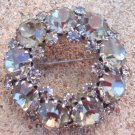 Vintage WEISS White Rhinestone Glass Pin / Brooch