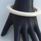 Chic Vintage Cream Bakelite Bangle Bracelet