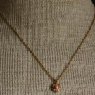 Vintage White Rhinestone Pendant Necklace