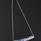 Vintage Art Deco Era Hand Painted Necklace Pendant