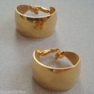 Vintage Gold Oversize Hoop Clip Statement Earrings