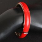 Vintage Red Enamel Hinged Bracelet