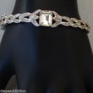 Vintage Encrusted  White Rhinestone Bracelet
