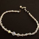 Vintage Crystal Glass Beads Necklace 1950s