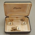 Vintage Esquire Mother Of Pearl Cuff Links Tie Clip
