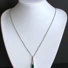 Vintage Avon Green Glass Pendant Chain Necklace