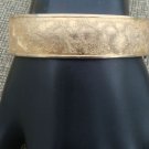 Vintage Art Deco  Gold Tone Hinged Older Bracelet