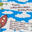 Rocket Personalized Birthday Invitation
