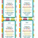Cupcake Personalized Thank You Notes