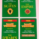 Lot of 4 Games Workshop Citadel Collectors Guides Warhammer Dwarfs Empire Skaven