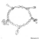 $225 TOP QUALITY BRACELET LUCKY CHARM 925 SILVER NEW