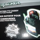 BLACK ROTATING TV CADDY WITH PICTURE FRAMES NEW IN BOX