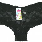Boxer Short Lace Panties Black Ladies One Size New with Tags