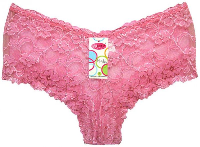 Boxer Short Lace Panties Pink Ladies One Size New with Tags