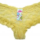 Boxer Short Lace Panties Yellow Ladies One Size New with Tags