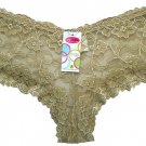 Boxer Short Lace Panties Gray Ladies One Size New with Tags