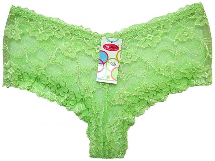 Boxer Short Lace Panties Green Ladies One Size New with Tags