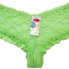 Boxer Short Lace Panties Green Ladies One Size New with Tags