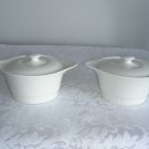ONION SOUP BOWLS SET OF 2 DURABLE PORCELAIN NEW BOX