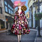 Long sleeve hostess Dress with Robert Best Fashion Illustration for Silkstone