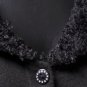 Black Fuzzy Collared Sweater