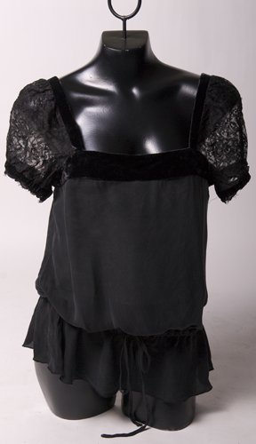 Black Silk & Lace Blouse
