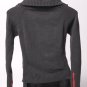 Grey Motorcycle Sweater with Red Zippers