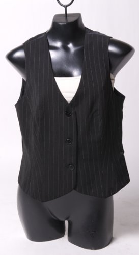 Black Pinstriped Vest