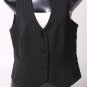 Black Pinstriped Vest