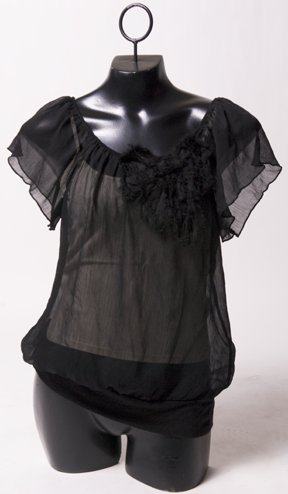 Sheer Black Blouse