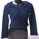 Fuzzy Sparkly Navy Sweater
