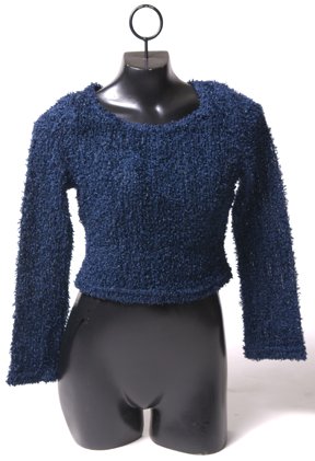 Fuzzy Sparkly Navy Sweater