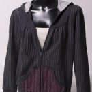Striped Floral Hoody Sweatshirt
