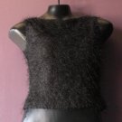 Fuzzy Black Crop Tank