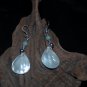 Mother of Pearl Earrings with Amazonite & Fresh water Pearls