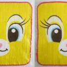 NIP Set of 2 Disney Bambi "MISS BUNNY" Square Washcloth Towels. Free US Shipping