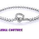GILVANDIA COUTURE  handcrafted sterling silver tennis fashion bracelet on sale.