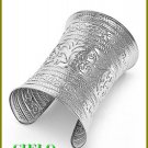 CIELO COUTURE  rhodiumtone distinctive filigree etched fashion bracelet on sale.
