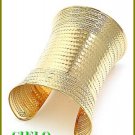 CIELO COUTURE  goldtone distinctive etched fashion bracelet on sale.