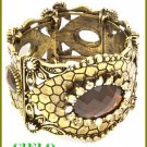 CIELO COUTURE  brown stones & ice rhinestones fashion bracelet on sale.